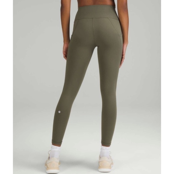Lululemon Wunder Train High Rise Tights Pants Pockets Leggings Army Green 14 NWT - Picture 3 of 11
